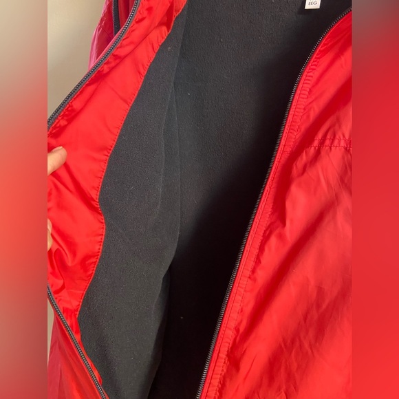 Calvin Klein red jacket zip front hooded windbreaker men XXL - Picture 6 of 8